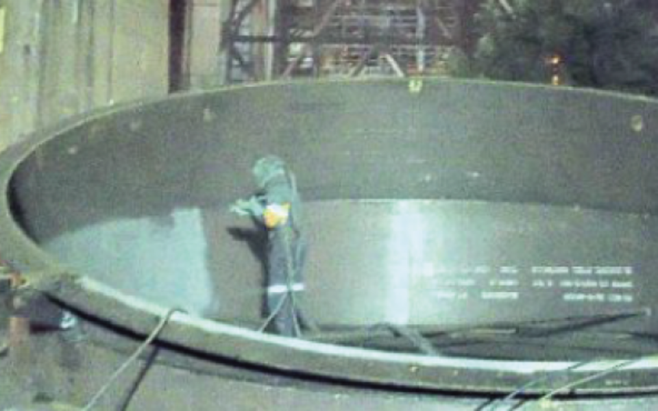 Australian Waste Gas Cleaning Plant Exhaust Stack Protected with CeramAlloy